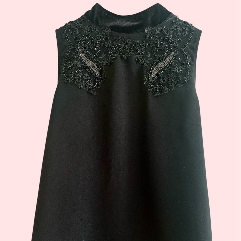 WOMEN’S Zara black embroidered & sequin top